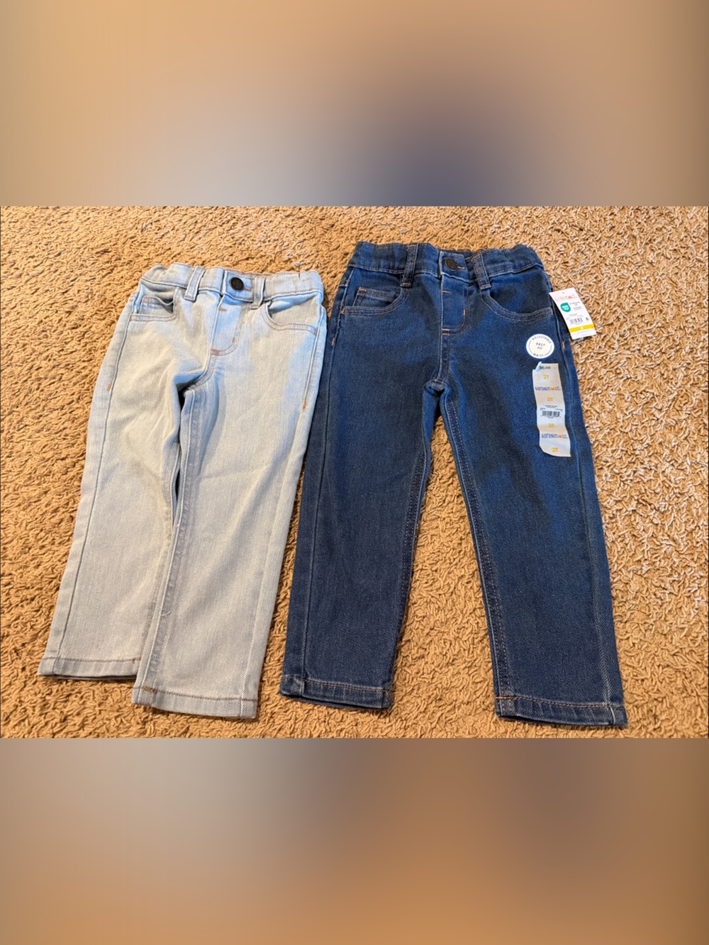 Garanimals Two-Pack Kids Denim Jeans in Light Blue and Dark Blue